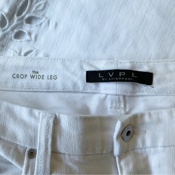 LVPL by Liverpool Stride High Rise Wide Leg Jeans in Floral White Size 8/29 - Picture 9 of 14